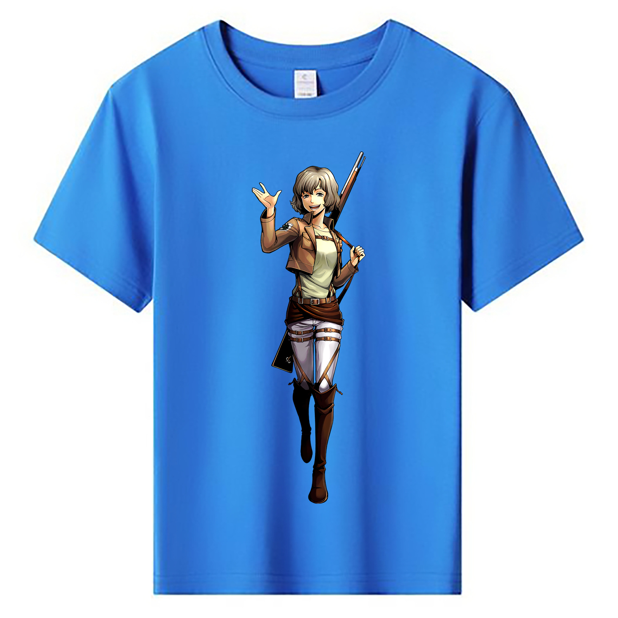 （画像用） 進撃の巨人 ヒツチ Attack on Titan Hitch 綿100％キッズTシャツ（フロントプリント）